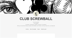 Desktop Screenshot of clubscrewball.com